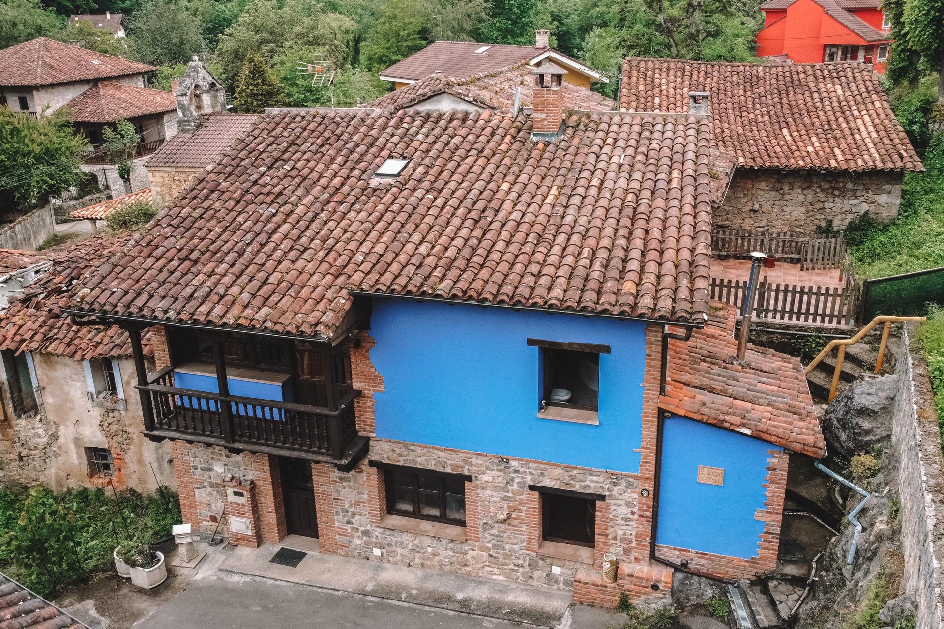 Vista aérea de la casa